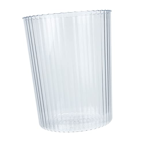 BATHVEVE Transparenter Abfalleimer ohne Deckel Großer Dicker Müllbehälter für Badezimmer Schlafzimmer und Wohnzimmer Multifunktionale Aufbewahrungslösung als Blumenvase oder Stauraum von BATHVEVE
