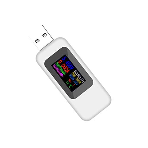 BATHVEVE USB Spannungsmesser und Stromtester LCD USB für Ladegeräte Spannung Entladekapazität Tragbares Multimeter Weiß ohne Batterie BATHVEVE USB Spannungsmesser und Stromtester LCD USB für Ladegeräte Spannung Entladekapazität Tragbares Multimeter Weiß ohne Batterie von BATHVEVE