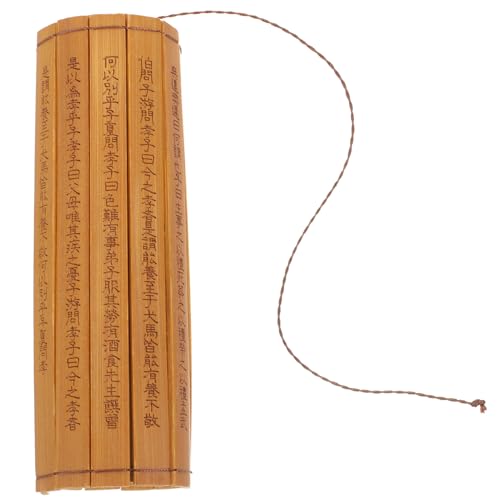 BATHVEVE Vintage Bambus Schriftrollen Dekorative Wandkunst Mit Chinesischer Kalligrafie Antike Analekten Für Home Office Fotografie Und Kultur Enthusiasten von BATHVEVE