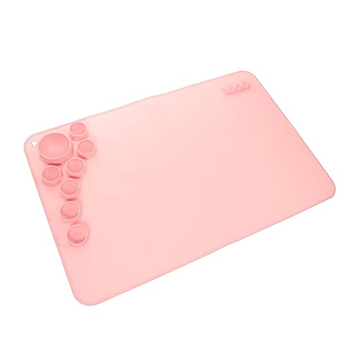 BATHVEVE Zeichenmatte Kind Basteln für Gekritzel Kunstmatte aus Silikon tischsets Silikonform Antihaft-Silikon-Bastelmatten Silikonmatte lackieren Malmatte Kieselgel Rosa von BATHVEVE