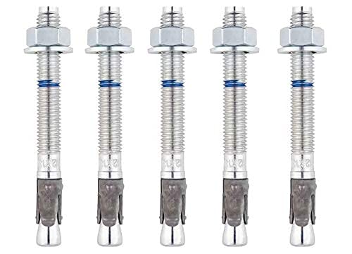 BATIFIX 10 Stück Schwerlastanker verzinkt mit ETA Option 1 Industriequalität Schwerlastdübel Keilanker Bolzenanker Ankerbolzen Blitzdübel Ankerschraube (M10 x 165) von BATIFIX