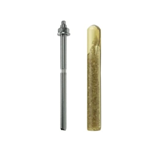 BATIFIX Set 10 Stück Verbundanker Patrone + Ankerstange M12 x 160 - verzinkt I Styrolfrei Option 1 I Schwerlast-Anker I Schwerlast-dübel I Gewinde von BATIFIX