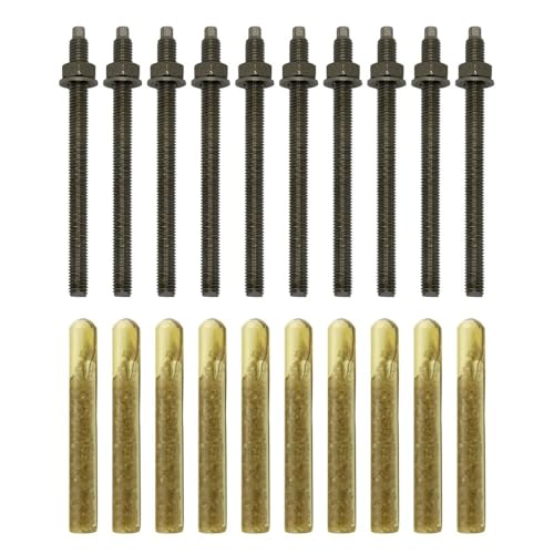 BATIFIX Verbundanker Set 10 Stück, Patrone + Ankerstange - Edelstahl A4 oder verzinkt I Styrolfrei Option 1 I Schwerlast-Anker I Schwerlast-dübel I Gewinde (Edelstahl V4A, M10 x 190) von BATIFIX