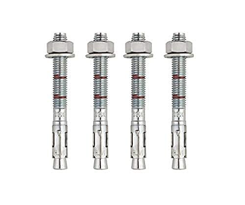 BATIFIX Schwerlastanker verzinkt mit ETA Option 7 Industriequalität Schwerlastdübel Keilanker Bolzenanker Ankerbolzen Ankerschraube Blitzdübel inklusive Mutter und Unterlegscheibe (10, M16 x 220) von BATIFIX