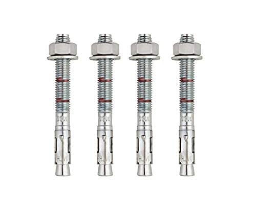 BATIFIX Schwerlastanker verzinkt mit ETA Option 7 Industriequalität Schwerlastdübel Keilanker Bolzenanker Ankerbolzen Ankerschraube Blitzdübel inklusive Mutter und Unterlegscheibe (10, M10 x 210) von BATIFIX