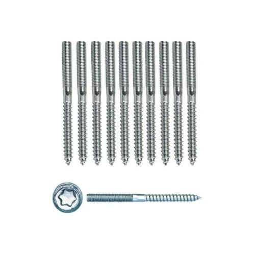 Stockschrauben M6 M8 M10 Schraubstifte Gewindestifte verzinkt Doppelgewindeschrauben Rohrschellen Befestigungsmaterial Montagematerial (25, M10 x 150 mm) von BATIFIX