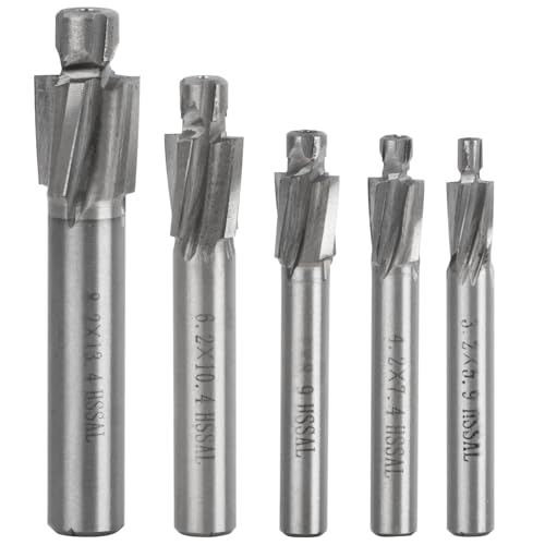BATINO 5 Stück Senker Schaftfräser, CNC Fräser Metall Schaftfräser, HSS-AL M3 M4 M5 M6 M8 4 zapfensenker Flöten Senker Schaftfräse Slot Bohrer zum Fräsen von Kupfer, Aluminium, Stahl, Gusseisen BATINO 5 Stück Senker Schaftfräser, CNC Fräser Metall Schaftfräser, HSS-AL M3 M4 M5 M6 M8 4 zapfensenker Flöten Senker Schaftfräse Slot Bohrer zum Fräsen von Kupfer, Aluminium, Stahl, Gusseisen von BATINO