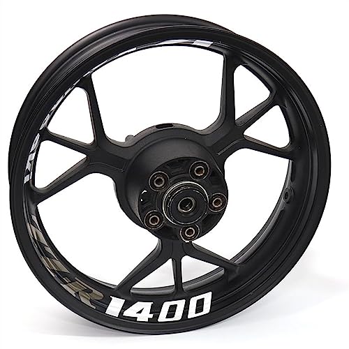 BATTTX Modifikationszubehör Für K&awasaki Für ZZR1400 Für ZZR-1400 Für Zzr1400 Motorrad Reflektierende Felge Streifen Aufkleber Aufkleber Vorne Hinten Aufkleber (Color : 5) von BATTTX