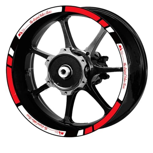 BATTTX Modifikationszubehör Für Vespa Für Primavera Für Sprint 50 150 GTS Für Super 125 250 300 Motorrad Felgenaufkleber Roller 12 Zoll Reflektierender Aufkleber (Color : 3) von BATTTX