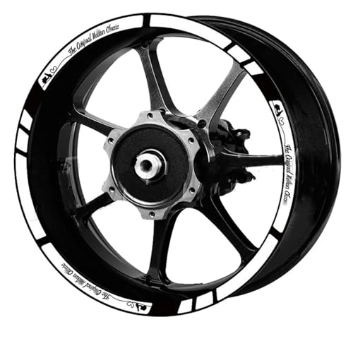 BATTTX Modifikationszubehör Für Vespa Für Primavera Für Sprint 50 150 GTS Für Super 125 250 300 Motorrad Felgenaufkleber Roller 12 Zoll Reflektierender Aufkleber (Color : 4) von BATTTX