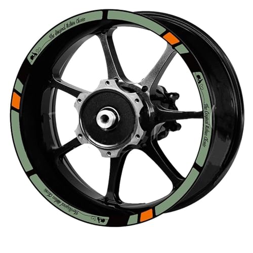 BATTTX Modifikationszubehör Für Vespa Für Primavera Für Sprint 50 150 GTS Für Super 125 250 300 Motorrad Felgenaufkleber Roller 12 Zoll Reflektierender Aufkleber (Color : Talla �nica) von BATTTX