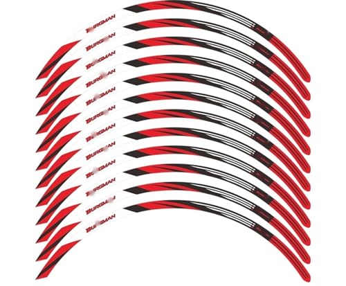 Modifikationszubehör Für Burgman 125 Für S&uzuki Für Burgman UH 125 UH125 2007-2020 2017 2018 2019 Motorrad Rad Aufkleber Wasserdicht Felge Aufkleber (Color : 4) von BATTTX