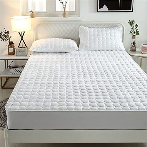 BATlaM Matratzen-Bett-Schoner mit Spannumrandung |Auch für Boxspring-Betten und Wasser-Betten geeignet | Microfaser | 100% Polyester | Matratzen-Auflage,200x220cm von BATlaM