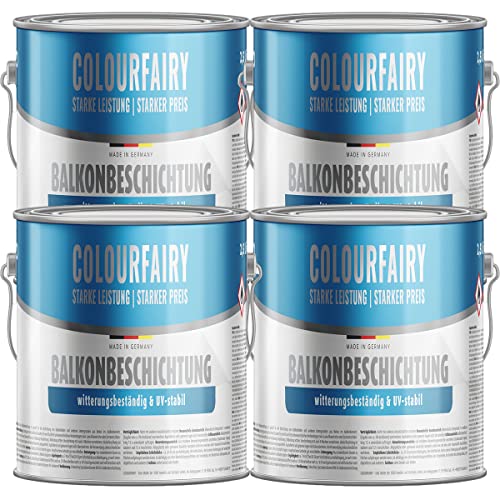 BAU DISCOUNT Colourfairy Balkonbeschichtung 10 Liter Antrazithgrau RAL7016 von BAU DISCOUNT