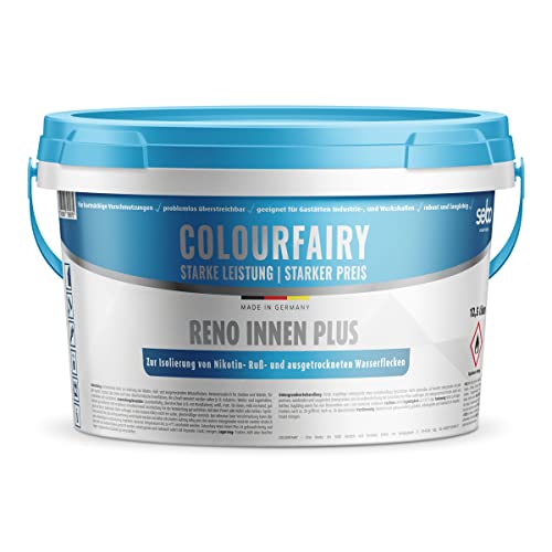 BAU DISCOUNT Colourfairy Reno Innen Plus Nikotinsperre lösemittelhaltig 12,5 Liter weiß von BAU DISCOUNT