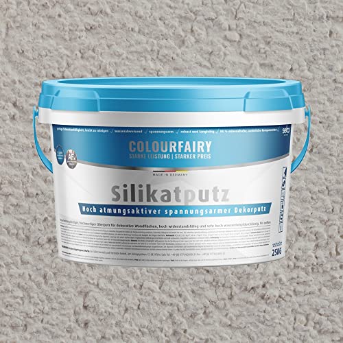 Colourfairy Silikat Fassadenputz weiss 25 kg Kratzputzstruktur (K) 2 mm von BAU DISCOUNT