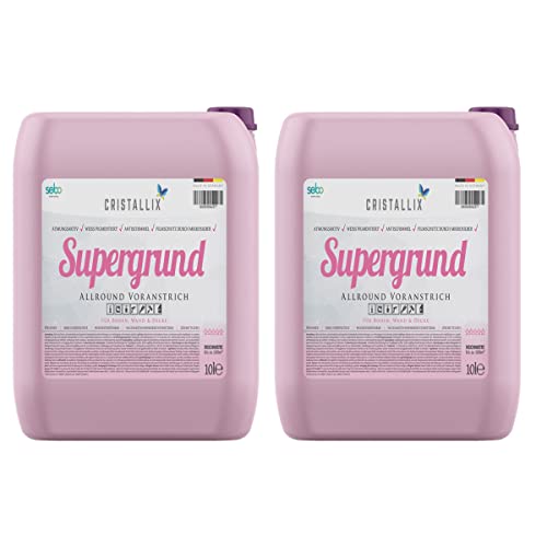 BAU DISCOUNT Cristallix Supergrund Tiefengrund 20l Tiefgrund Grundierung Innen Wand Decke Boden Atmungsaktiv Wohnbereich von BAU DISCOUNT