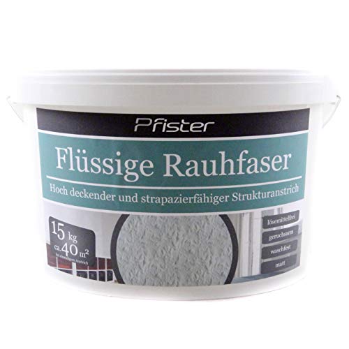 Flüssige Raufaser/Rauhfaser Pfister weiß 15kg hochdeckend von BAU DISCOUNT