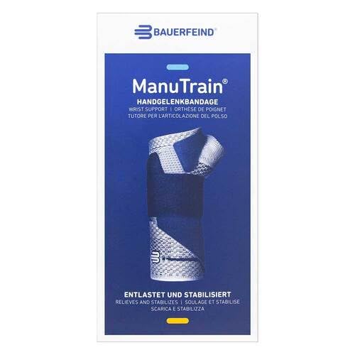 BAUERFEIND MANUTRAIN Handgelenkbandage links Gr.3 schwarz 1 St von BAUERFEIND