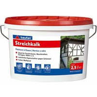 Streichkalk weiß, 2,5 l Kalkfarbe Wandfarbe Mineralfarbe - Baufan von BAUFAN