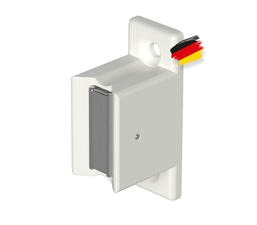 BAUHELD® Kurbelhalter für Kurbelstange [Made in Germany] - Wand-Halterung für Rolladen-Kurbel mit 12 bis 17mm Durchmesser [1 Stück] - Halter mit magnetischem Griff - Höhe 25mm - RAL9016 von BAUHELD