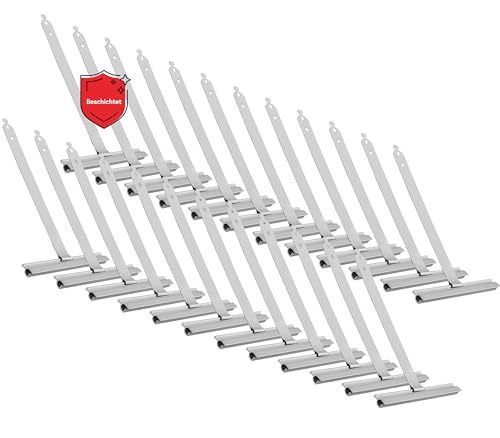BAUHELD® Rolladen Aufhängefeder Maxi [24 Stück] - Rollladen-Aufhängung aus hochwertigem Federstahl [Kunststoffbeschichtet] - Rolladen-Feder mit Schwalbenschwanz - Für Rolladenprofile 52 & 55mm von BAUHELD