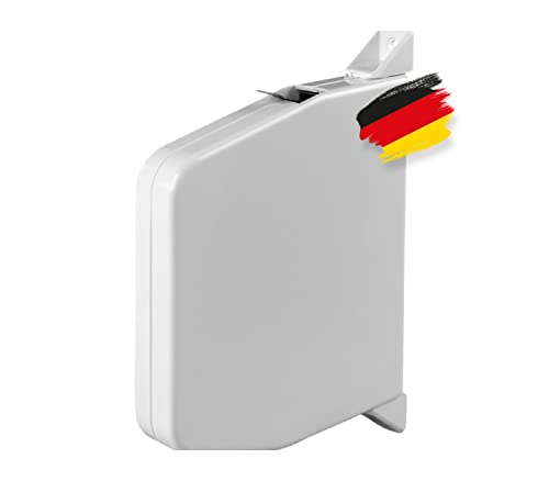 BAUHELD® Rolladen-Gurtwickler Aufputz [Einfädelautomatik] - Robuster Rollladen Aufwickler für Rolladengurt 23mm [ohne Gurt] - 180° Schwenkbar - Maxi Rollo-Wickler mit Lochabstand 188mm - Weiß von BAUHELD