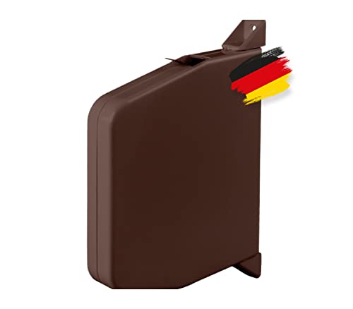 BAUHELD® Rolladen-Gurtwickler Aufputz [Einfädelautomatik] - Robuster Rollladen Aufwickler für Rolladengurt 14mm [ohne Gurt] - 180° Schwenkbar - Mini Rollo-Wickler mit Lochabstand 153mm - Braun von BAUHELD