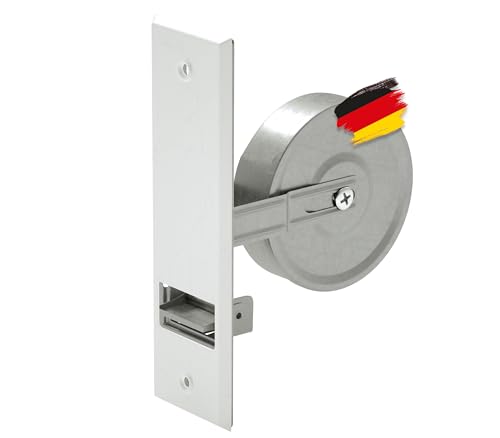 BAUHELD® Rolladen-Gurtwickler Unterputz [Made in Germany] - Maxi Einlass-Gurtwickler aus Stahl - Für Rolladengurt 23mm [ohne Gurt] - Rollladen Aufwickler inkl. Abdeckung Weiß - Lochabstand 260mm von BAUHELD