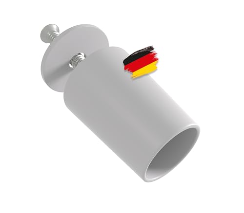 BAUHELD® Rolladen-Stopper 27mm [8 Stück] - Made in Germany Anschlagpuffer aus stabilem Kunststoff - Anschlagstopper für Rollladen mit Schrauben - Passend auf Rolladenpanzer Lamellen - Hellgrau von BAUHELD
