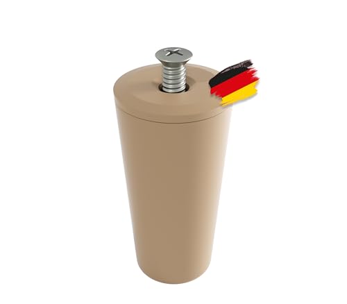 BAUHELD® Rolladen-Stopper 40mm [8 Stück] Aussen-Rolladen Anschlagpuffer aus Kunststoff [Made in Germany] - Rollladen Anschlagstopper inkl. Schrauben - Passend auf Rolladenpanzer Lamellen - Beige von BAUHELD