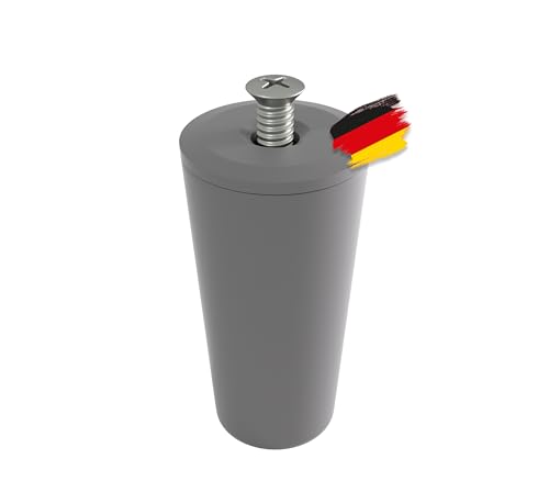 BAUHELD® Rolladen-Stopper 40mm [8 Stück] Aussen-Rolladen Anschlagpuffer aus Kunststoff [Made in Germany] - Rollladen Anschlagstopper inkl. Schrauben - Passend auf Rolladenpanzer Lamellen - Grau von BAUHELD