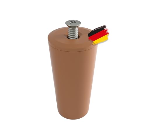 BAUHELD® Rolladen-Stopper 40mm [8 Stück] Aussen-Rolladen Anschlagpuffer aus Kunststoff [Made in Germany] - Rollladen Anschlagstopper inkl. Schrauben - Passend auf Rolladenpanzer Lamellen - Hellbraun von BAUHELD