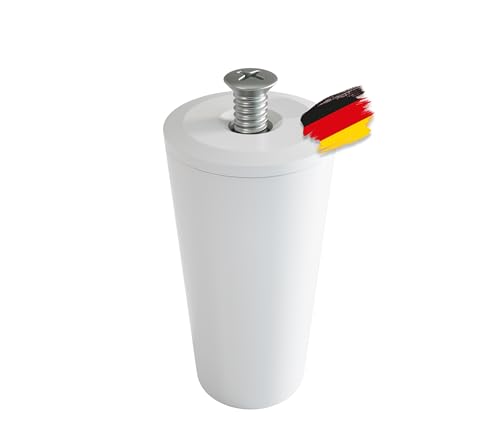 BAUHELD® Rolladen-Stopper 40mm [8 Stück] Aussen-Rolladen Anschlagpuffer aus Kunststoff [Made in Germany] - Rollladen Anschlagstopper inkl. Schrauben - Passend auf Rolladenpanzer Lamellen - Weiß von BAUHELD