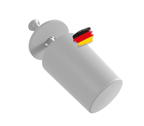 BAUHELD® Rolladen-Stopper Geschlossen 27mm [8 Stück] - Made in Germany Anschlagpuffer aus Kunststoff - Anschlagstopper für Rollladen mit Schrauben - Passend auf Rolladenpanzer Lamellen - Hellgrau von BAUHELD