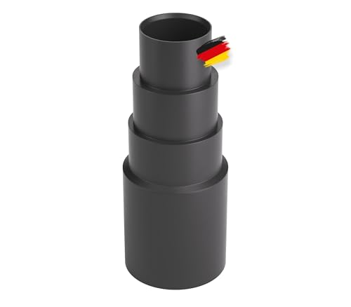BAUHELD® Staubsauger-Schlauch Aufsatz [Made in Germany] - Adapter für Staubsauger-Düse aus stabilem PVC-Gummi [5 Stück] - Passend für Makita Bosch Kärcher Einhell Festool Eibenstock - Schwarz von BAUHELD