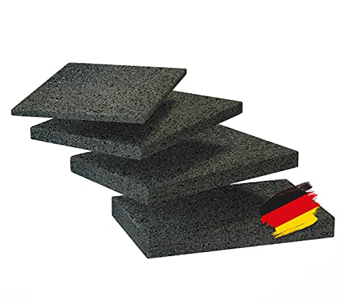 BAUHELD® Terrassenpads 90x60x 10mm [40 Stück] Hochwertige Bautenschutzmatte aus Gummi-Granulat [Made in Germany] Als Unterleg-Platten für Terrassenfliesen, WPC Terrassen-Dielen, Stelzlager, Balkon von BAUHELD