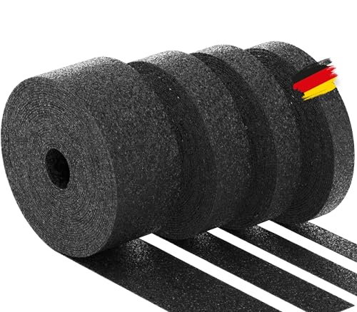 BAUHELD® Terrassenpads auf Rolle 20m x 80mm x 3mm [Made in Germany] Stabile Bautenschutz-Matte aus Gummi-Granulat - Als Unterleg-Platten für Terrassen-Fliesen, WPC Terrassen-Dielen, Stelzlager, Balkon von BAUHELD