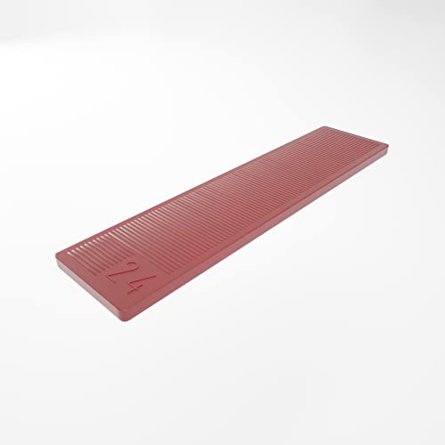 BAUHELD® Universal Verglasungsklötze 20x100 x 3mm [500 Stück] - Rote Fenster-Abstandshalter Keile aus Kunststoff - Als Unterlegplatten, Kunststoffplatte, Unterleger, Ausgleichsplättchen geeignet von BAUHELD