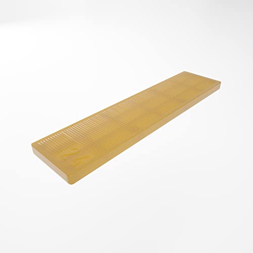 BAUHELD® Universal Verglasungsklötze 24x100 x 4mm [500 Stück] - Gelbe Fenster-Abstandshalter Keile aus Kunststoff - Als Unterlegplatten, Kunststoffplatte, Unterleger, Ausgleichsplättchen geeignet von BAUHELD