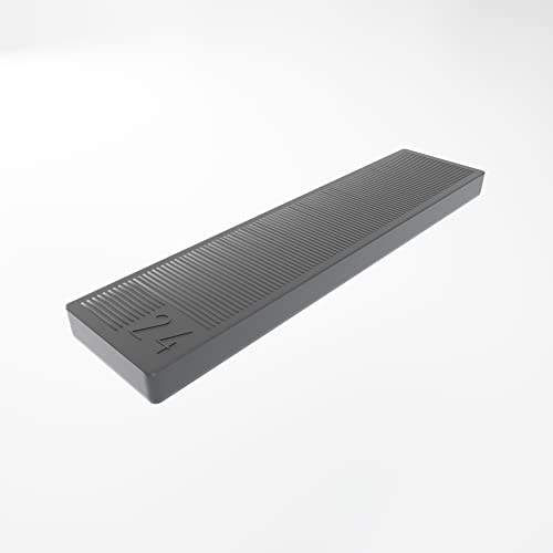 BAUHELD® Universal Verglasungsklötze 24x100 x 6mm [500 Stück] - Schwarze Fenster-Abstandshalter Keile aus Kunststoff - Als Unterlegplatten, Kunststoffplatte, Unterleger, Ausgleichsplättchen geeignet von BAUHELD