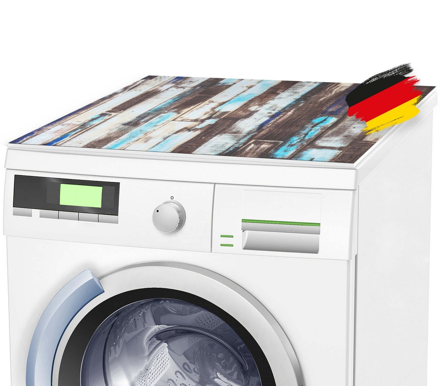 BAUHELD Antirutschmatte Waschmaschine [Made in Germany], 60x60 cm, Waschmaschinenauflage mit Vinyl-Beschichtung, Als Waschmaschinenbezug, Waschmaschinenabdeckung, Auch für Trockner von BAUHELD