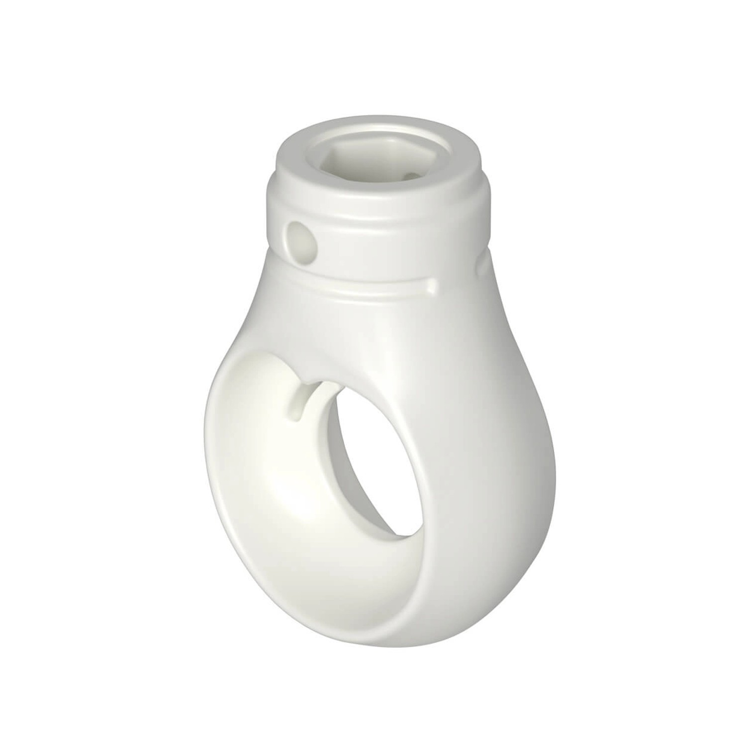 Bauheld Markisenöse Rund 10 mm Ral 9016 für Kugelhaken von BAUHELD