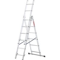 Aluminium-Multifunktionsleiter 3x6 Stufen, 3-in-1 Aluminium-Multifunktionsleiter 3x6 Stufen, 3-in-1 von BAULICH