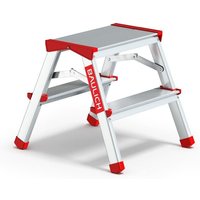 Échelle domestique pliante en aluminium à 2 marches, entrée double face, charge maximale 125 kg von BAULICH