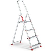 Einfache faltbare Haushaltsleiter aus Aluminium mit 4 Stufen, maximale Tragfähigkeit 125 kg. Einfache faltbare Haushaltsleiter aus Aluminium mit 4 Stufen, maximale Tragfähigkeit 125 kg. von BAULICH