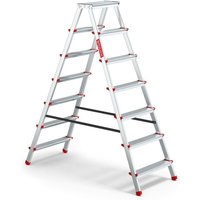 HOME Leiter 2x7 aus Aluminium, doppelseitig, 7 Stufen, 125 kg Tragfähigkeit HOME Leiter 2x7 aus Aluminium, doppelseitig, 7 Stufen, 125 kg Tragfähigkeit von BAULICH