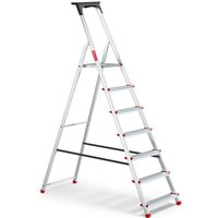 Haushaltsleiter aus Aluminium mit Plattform, 7 Stufen, 150 kg Haushaltsleiter aus Aluminium mit Plattform, 7 Stufen, 150 kg von BAULICH