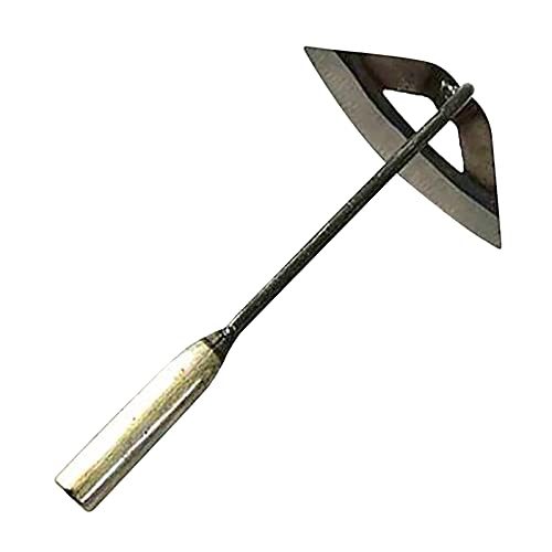 BAULMD Handheld Ganzstahl Hohlhacke Gartenhacke, Rasenkantenschneider mit korrosionsgeschütztem langlebige Gartenhandwerkzeuge, für Garten-Unkrautjäten, Lockern, Pflanzen (Silber) von BAULMD