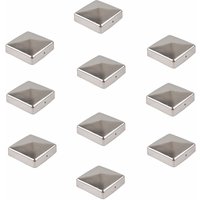 10x Pfostenkappe Edelstahl 121 mm Pyramide Abdeckkappe für Pfosten 12x12cm von BAUMARKTPLUS